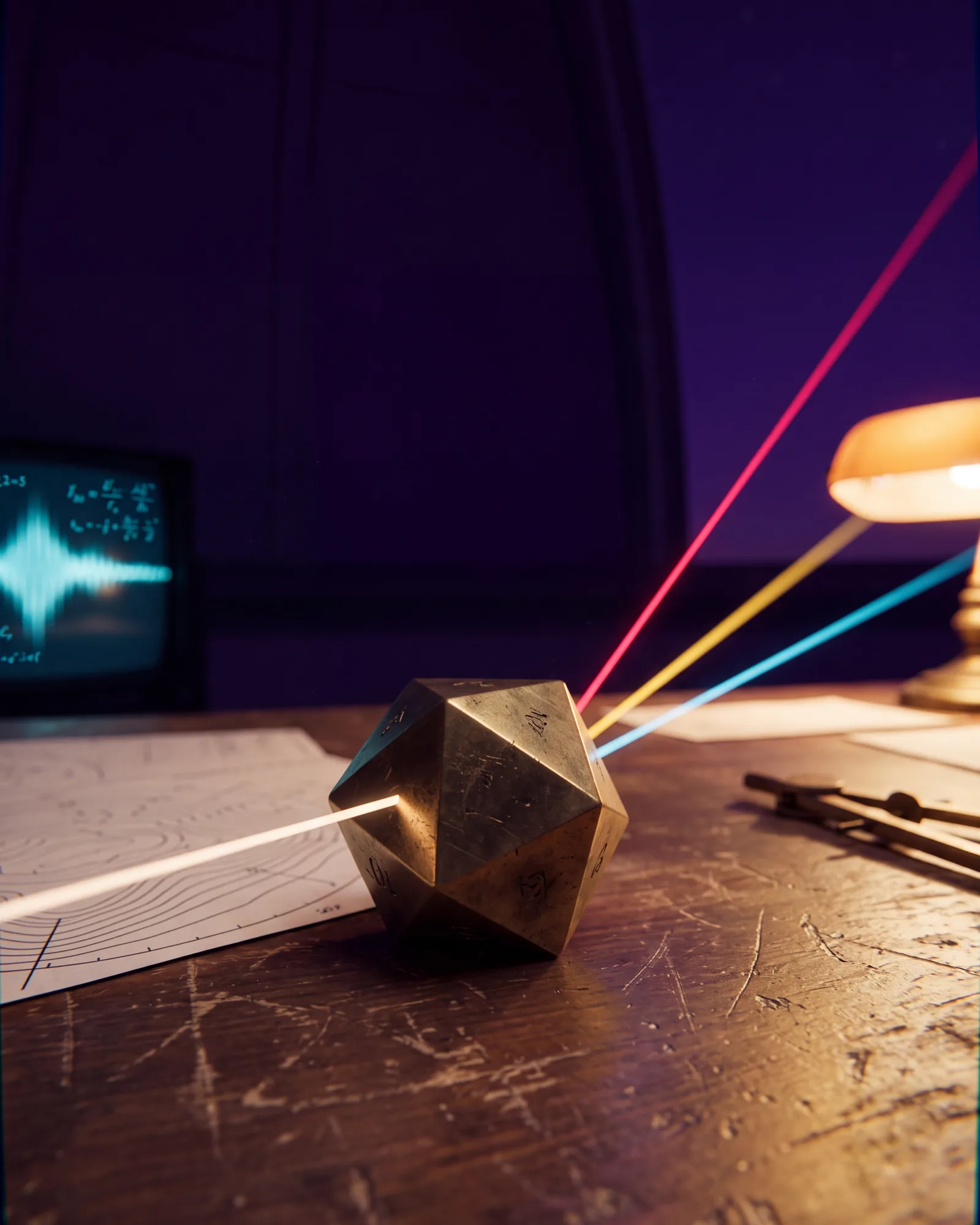 Icosaedro di ottone che scompone la luce: il metodo scientifico applicato alla spiritualità