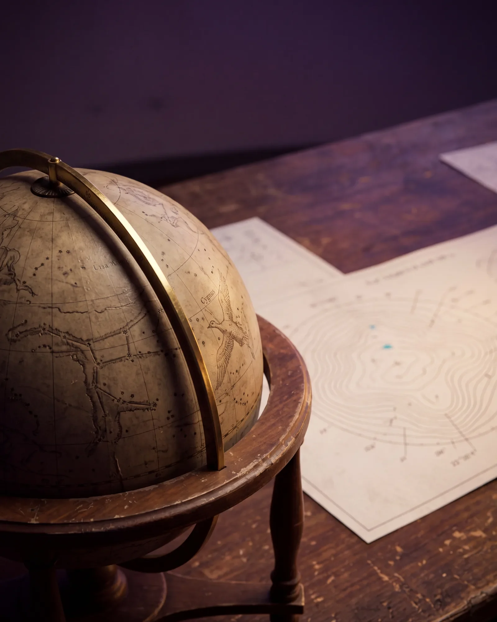 Globo e mappe del corso Il Viaggio dell'Eroe, tra gratitudine e regressione alle vite passate